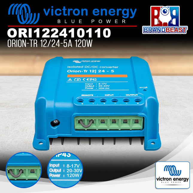 Victron Energy ORI122410110 120W 12/24-5A Orion-Tr Isolated DC-DC Converter