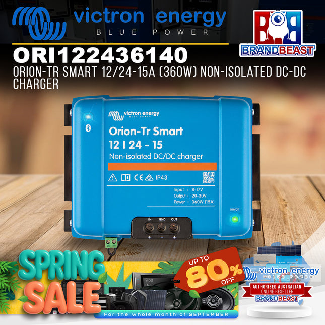 Victron Energy ORI122436140 Orion-Tr Smart 12/24-15A 360W Non-Isolated DC-DC Charger