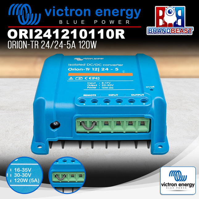 Victron Energy ORI242410110R 120W 24/24-5A Orion-Tr Isolated DC-DC Converter