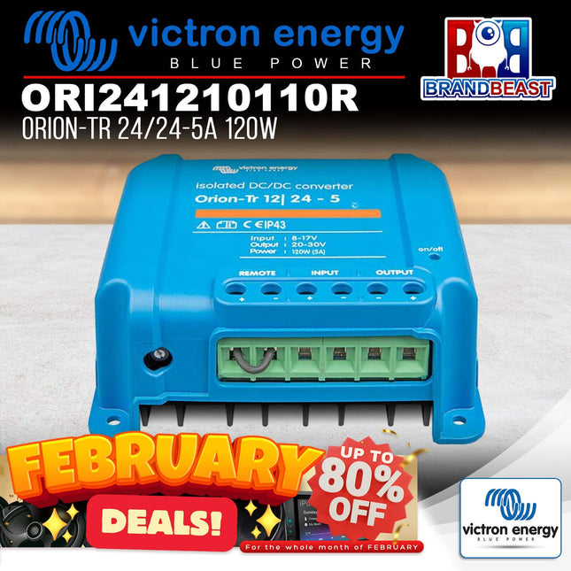 Victron Energy ORI242410110R 120W 24/24-5A Orion-Tr Isolated DC-DC Converter