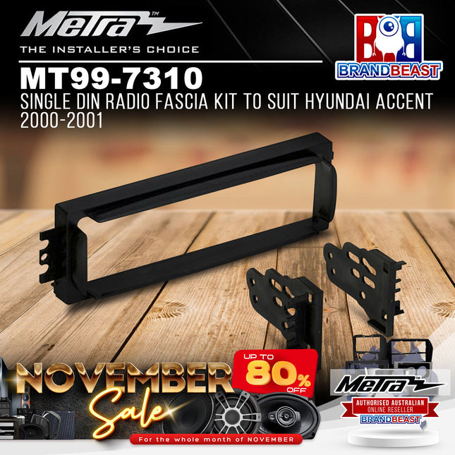 Metra MT99-7310 Single DIN Radio Fascia Kit To Suit Hyundai Accent 2000-2001