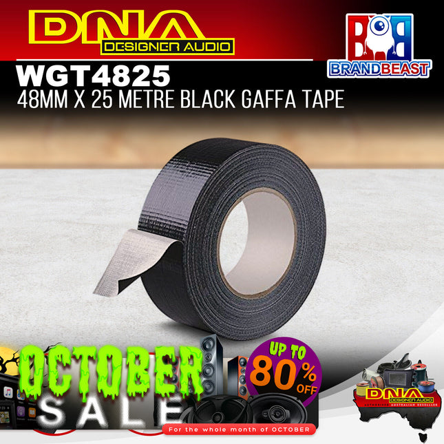 DNA WGT4825 48mm x 25 Metre Black Gaffa Tape