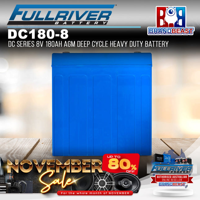 Fullriver DC180-8 DC Series 8V 180Ah AGM Deep Cycle Heavy Duty Battery