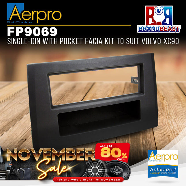 Aerpro FP9069 Single-DIN Facia Kit to Suit Volvo XC90