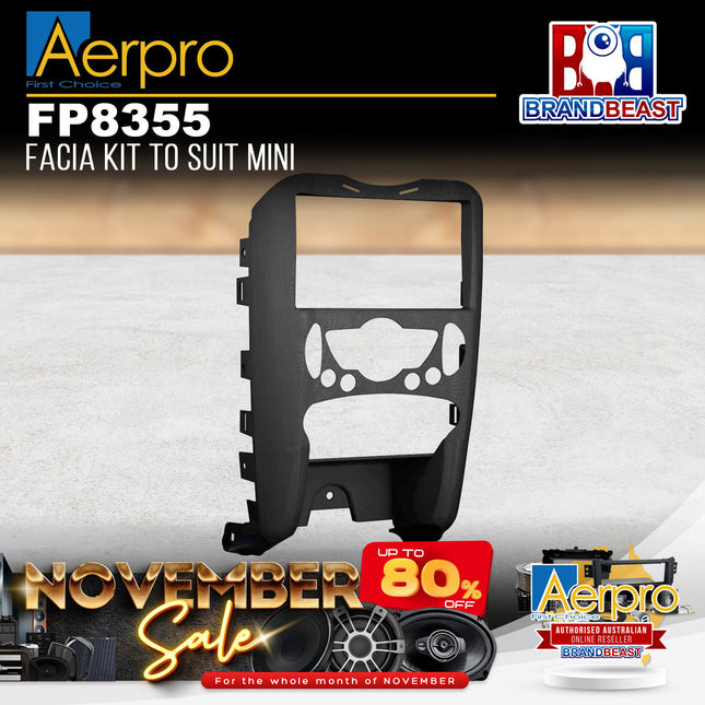 Aerpro FP8355 Single/Double DIN Black Facia Kit For Mini Cooper R56 2007 - 2014