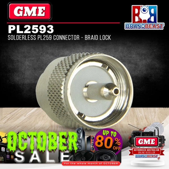 GME PL2593 Solderless PL259 Plug Braid Lock