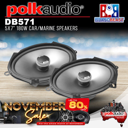 Polk Audio DB571 5x7" 180W Car/Marine Speakers
