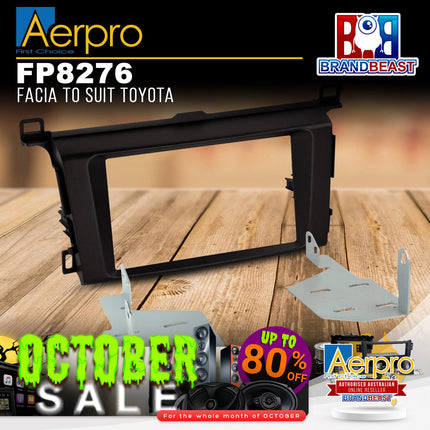 Aerpro FP8276 Double DIN Black Facia Kit Suit Toyota RAV4 2013 - 2018