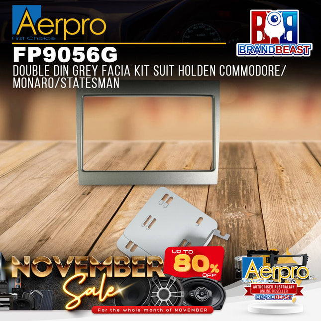 Aerpro FP9056G Double DIN Grey Facia Kit Suit Holden Commodore/Monaro/Statesman