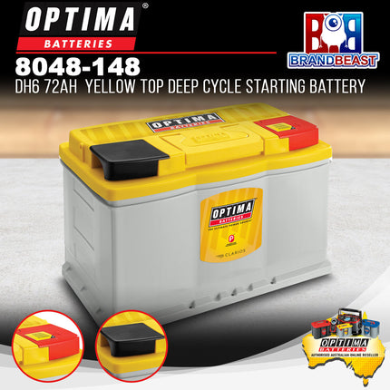 Optima 8048-148 12V 72Ah Yellow Top Deep Cycle Starting Battery