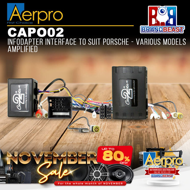 Aerpro CAPO02 Infodapter Interface Suit Porsche Various Models (Amplified)