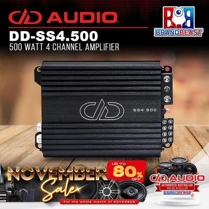 DD Audio DD-SS4.500 500 Watt 4 Channel Amplifier