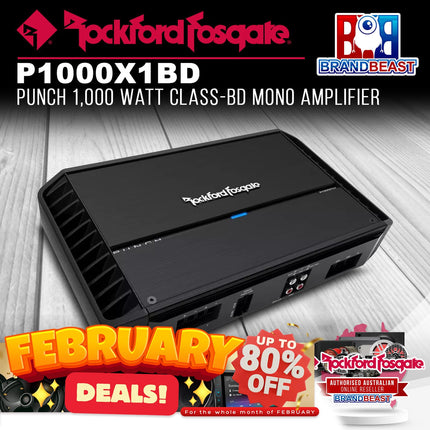 Rockford Fosgate P1000X1bd Punch 1,000 Watt Class-bd Mono Amplifier