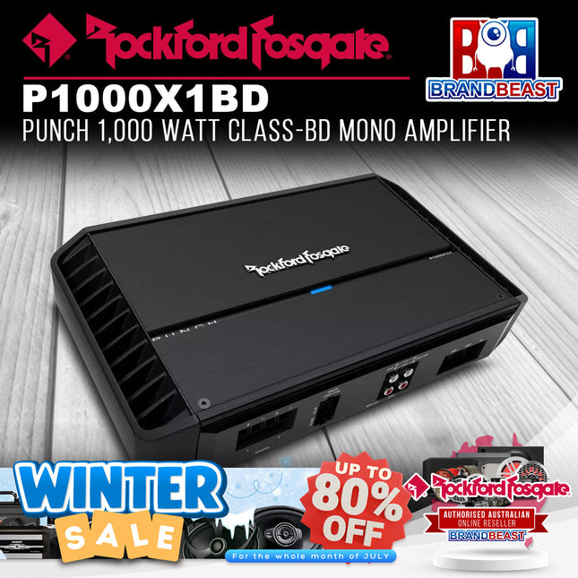 Rockford Fosgate P1000X1bd Punch 1,000 Watt Class-bd Mono Amplifier