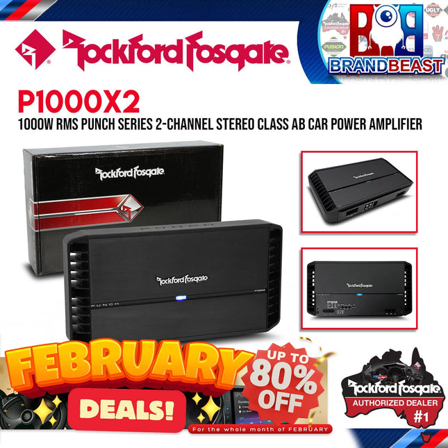 Rockford Fosgate P1000X2 Punch 1,000 Watt 2-Channel Amplifier