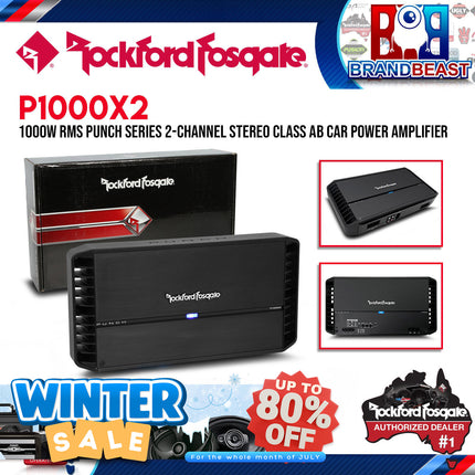 Rockford Fosgate P1000X2 Punch 1,000 Watt 2-Channel Amplifier