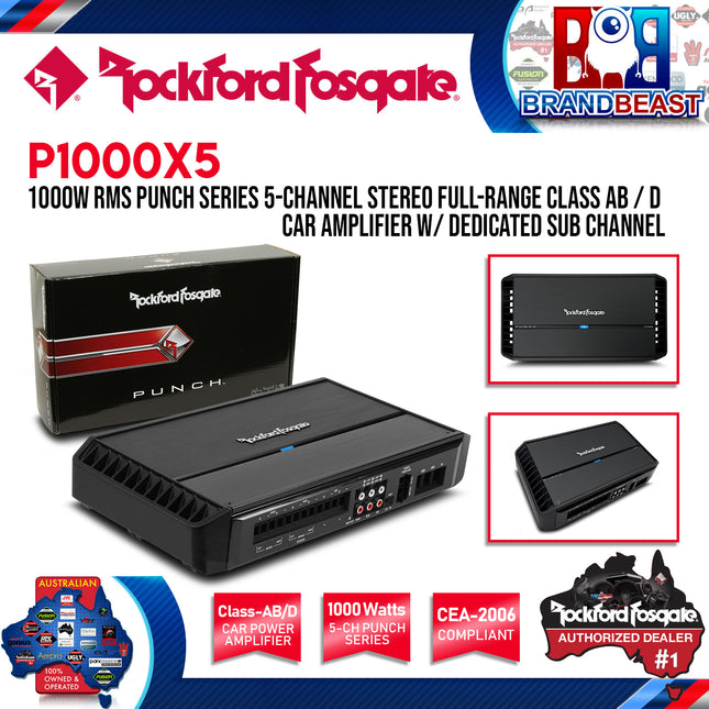 Rockford Fosgate P1000X5 Punch 1,000 Watt Class-bd 5-Channel Amplifier