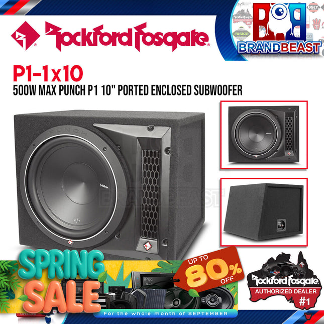 Rockford Fosgate P1-1X10 Punch Single P1 10" Loaded Enclosure