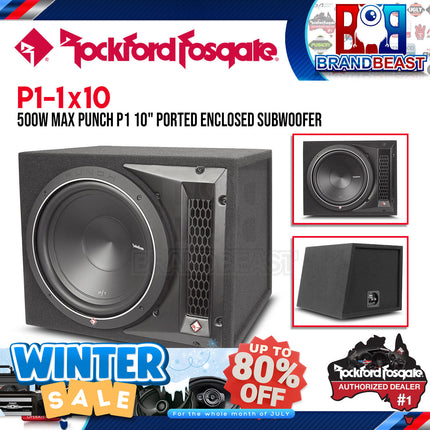 Rockford Fosgate P1-1X10 Punch Single P1 10" Loaded Enclosure