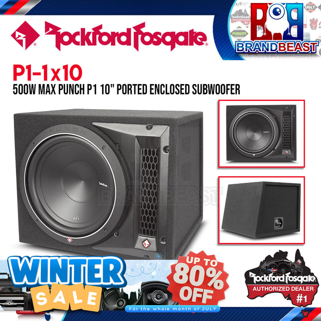Rockford Fosgate P1-1X10 Punch Single P1 10" Loaded Enclosure