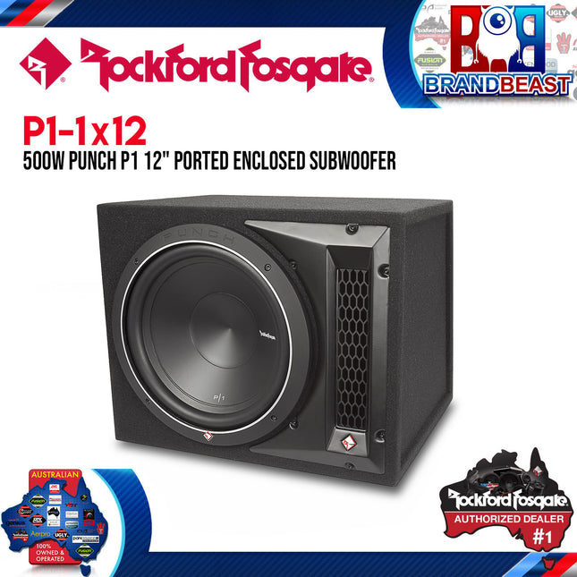 Rockford Fosgate P1-1X12 Punch Single P1 12" Loaded Enclosure