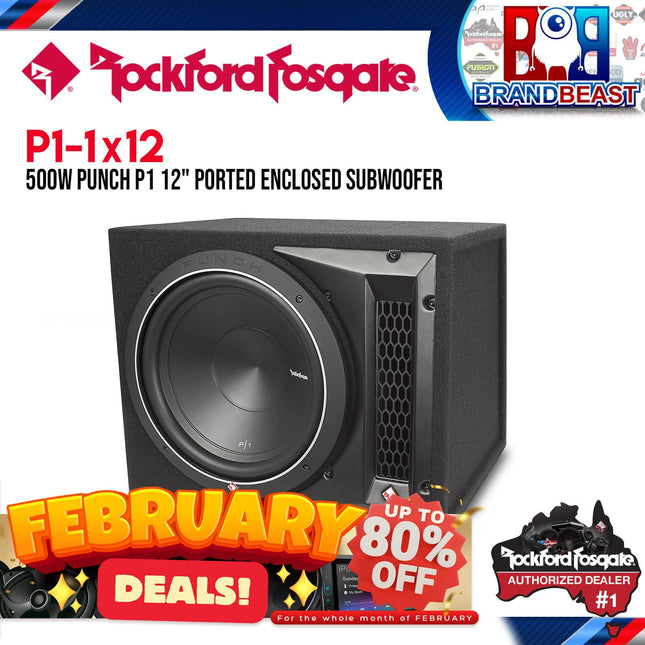 Rockford Fosgate P1-1X12 Punch Single P1 12" Loaded Enclosure