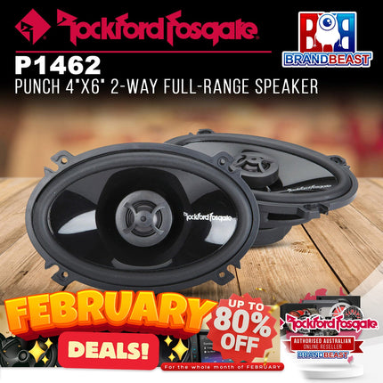 Rockford Fosgate P1462 Punch 4"x6" 2-Way Full-Range Speaker