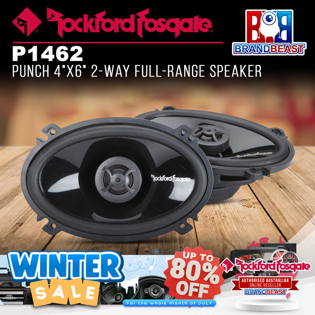 Rockford Fosgate P1462 Punch 4"x6" 2-Way Full-Range Speaker