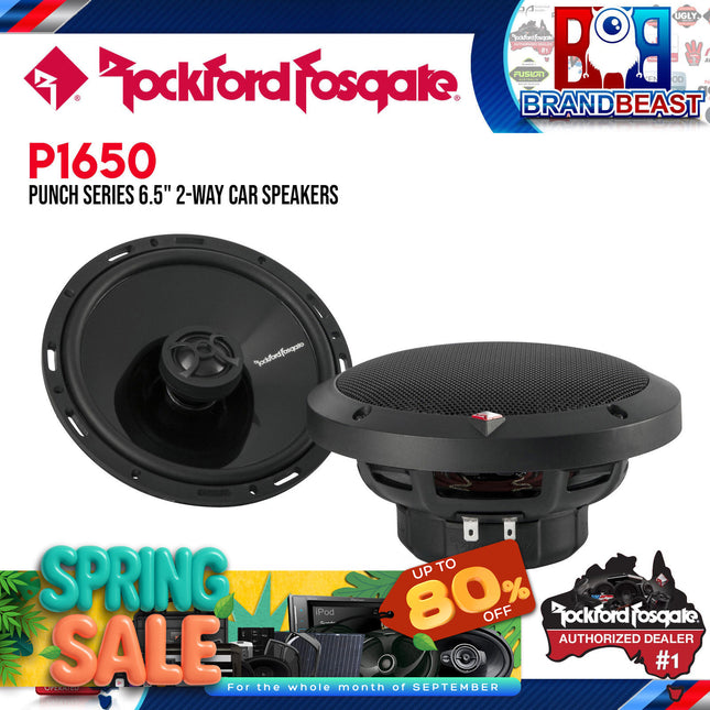 Rockford Fosgate P1650 Punch 6.5" 2-Way Full Range Euro Fit Compatible Speaker