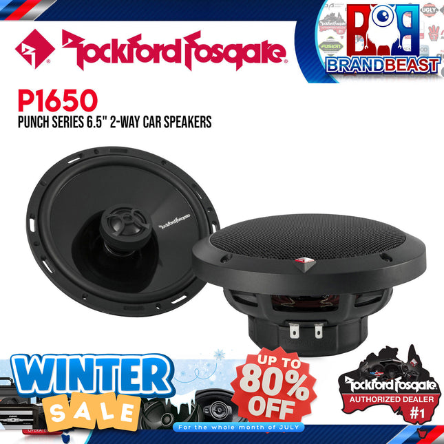 Rockford Fosgate P1650 Punch 6.5" 2-Way Full Range Euro Fit Compatible Speaker