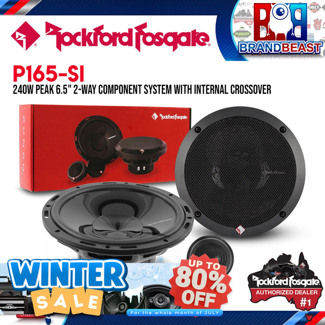 Rockford Fosgate P165-SI Punch 6.5" Euro Fit Compatible System Internal Xover