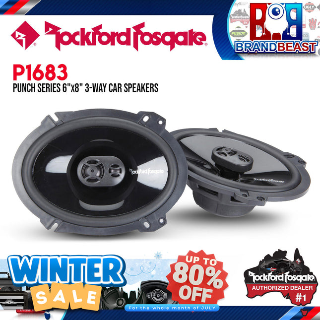 Rockford Fosgate P1683 Punch 6"x8" 3-Way Full Range Speaker
