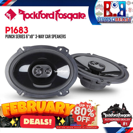 Rockford Fosgate P1683 Punch 6"x8" 3-Way Full Range Speaker