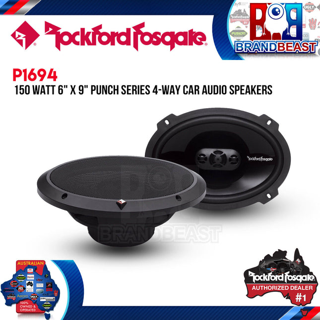Rockford Fosgate P1694 Punch 6"x9" 4-Way Full Range Speaker