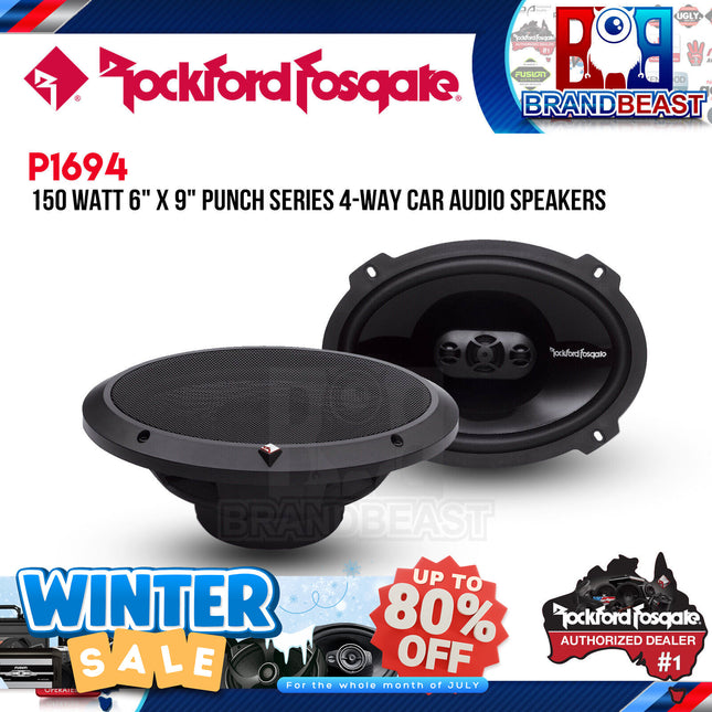 Rockford Fosgate P1694 Punch 6"x9" 4-Way Full Range Speaker