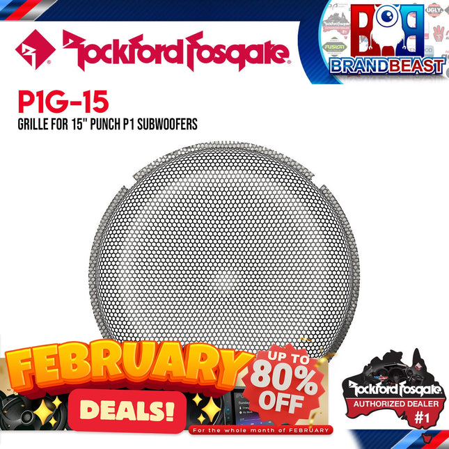 Rockford Fosgate P1G-15 15" Stamped Mesh Grille Insert