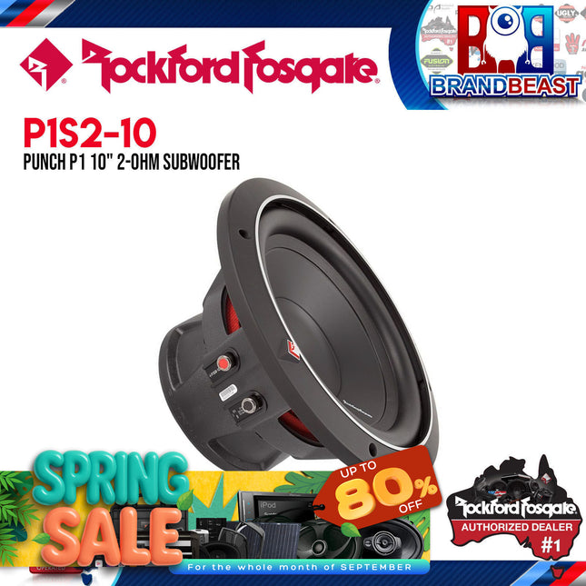 Rockford Fosgate P1S2-10 Punch 10" P1 2-Ohm SVC Subwoofer