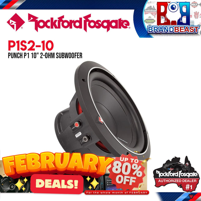 Rockford Fosgate P1S2-10 Punch 10" P1 2-Ohm SVC Subwoofer