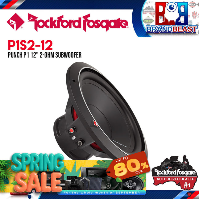 Rockford Fosgate P1S2-12 Punch 12" P1 2-Ohm SVC Subwoofer