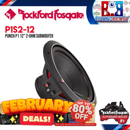 Rockford Fosgate P1S2-12 Punch 12" P1 2-Ohm SVC Subwoofer