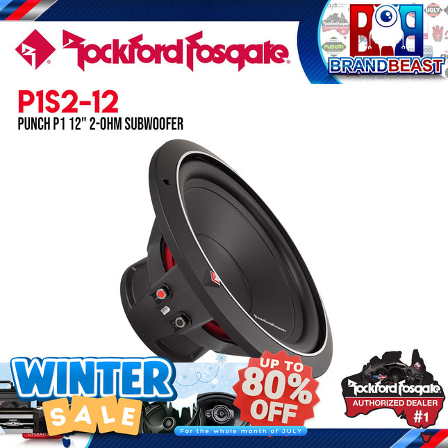Rockford Fosgate P1S2-12 Punch 12" P1 2-Ohm SVC Subwoofer