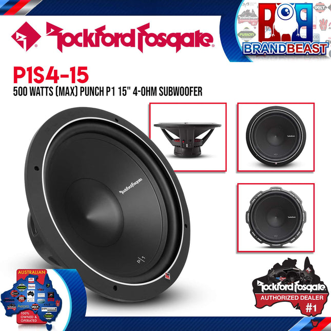 Rockford Fosgate P1S4-15 Punch 15" P1 4-Ohm SVC Subwoofer