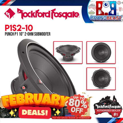 Rockford Fosgate P1S4-10 Punch 10" P1 4-Ohm SVC Subwoofer