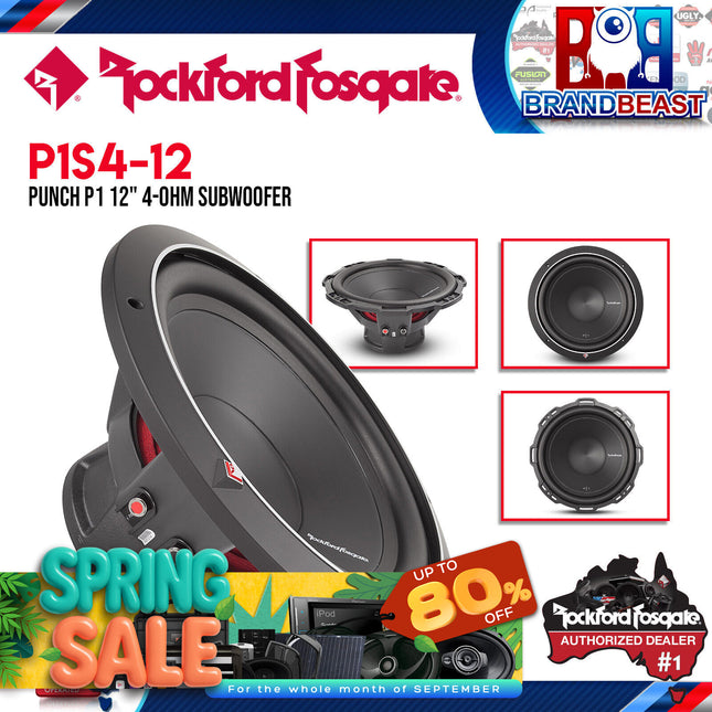 Rockford Fosgate P1S4-12 Punch 12" P1 4-Ohm SVC Subwoofer