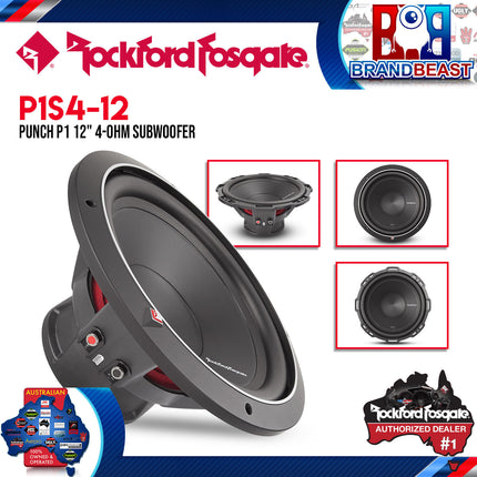 Rockford Fosgate P1S4-12 Punch 12" P1 4-Ohm SVC Subwoofer