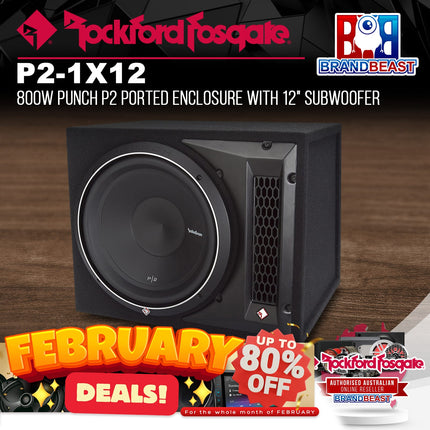 Rockford Fosgate P2-1X12 Punch Single P2 12" Loaded Enclosure