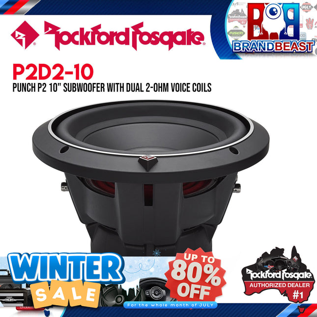 Rockford Fosgate P2D2-10 Punch 10" P2 2-Ohm DVC Subwoofer