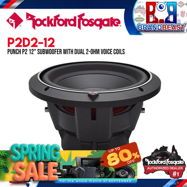 Rockford Fosgate P2D2-12 Punch 12" P2 2-Ohm DVC Subwoofer