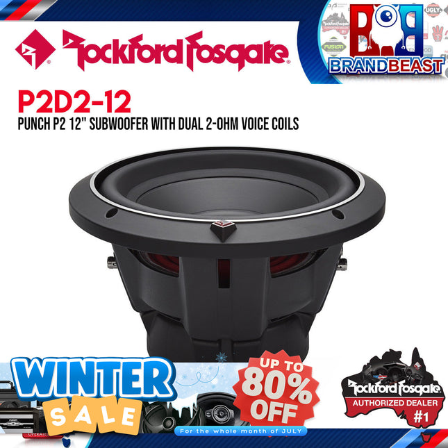 Rockford Fosgate P2D2-12 Punch 12" P2 2-Ohm DVC Subwoofer