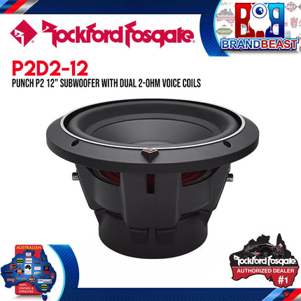 Rockford Fosgate P2D2-12 Punch 12" P2 2-Ohm DVC Subwoofer
